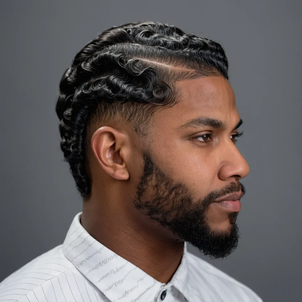 360 Waves with Temple FadeBlack man with d 2