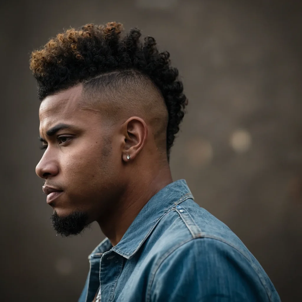 Afro Burst Fade Mohawkbold burst fade mohaw 2