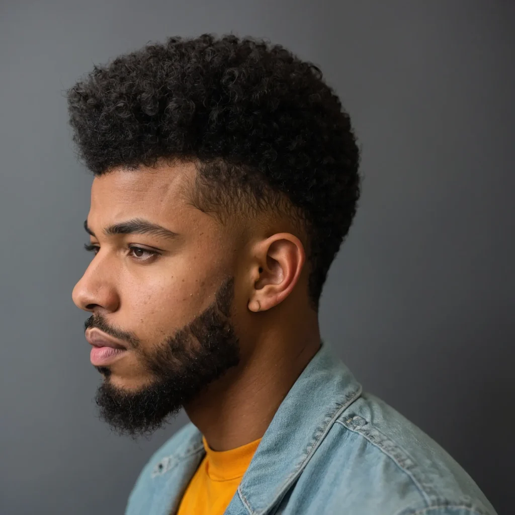 Afro Taper FadeBlack man with mini afro s 2