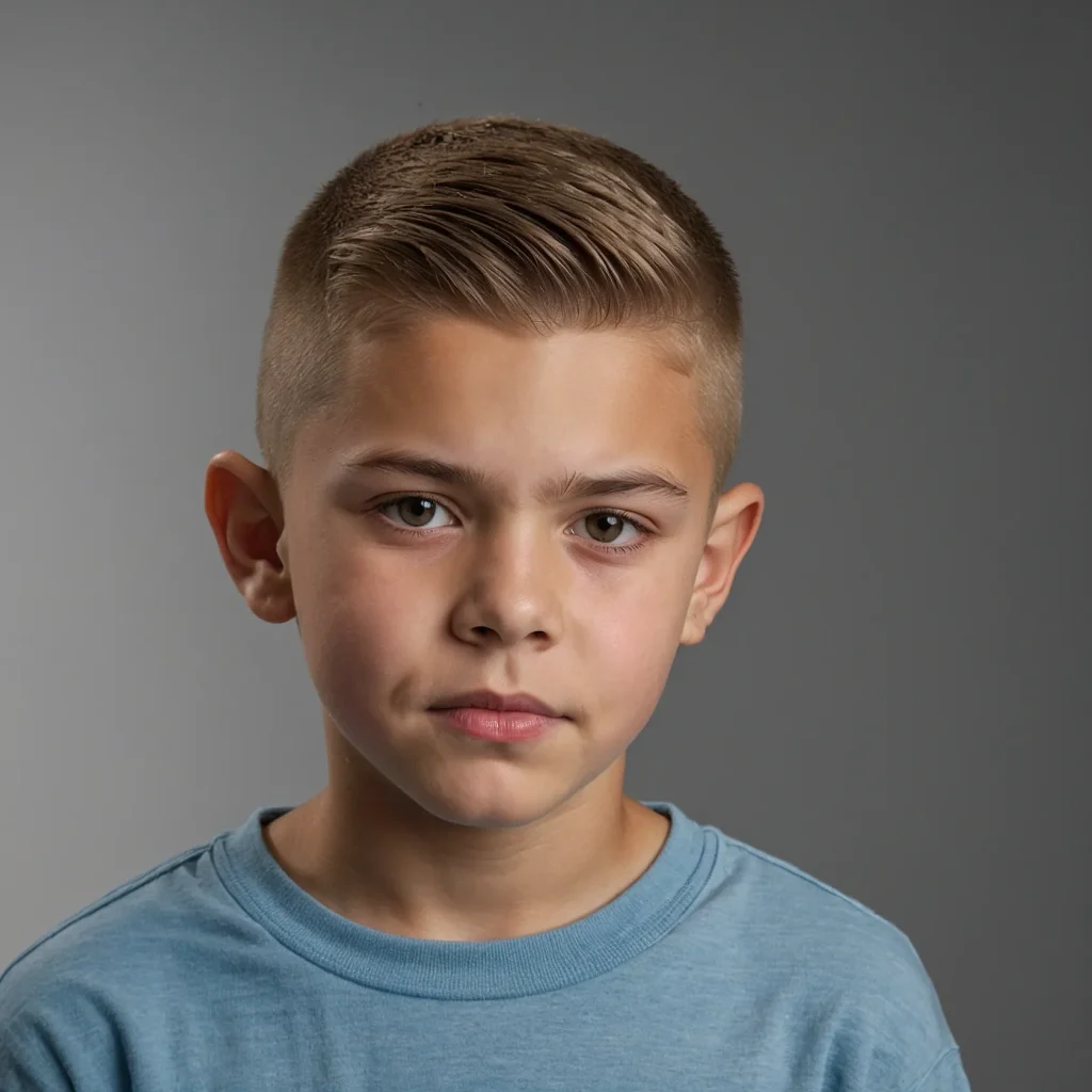 Classic Crew Cutrealistic 34 view of boy 1