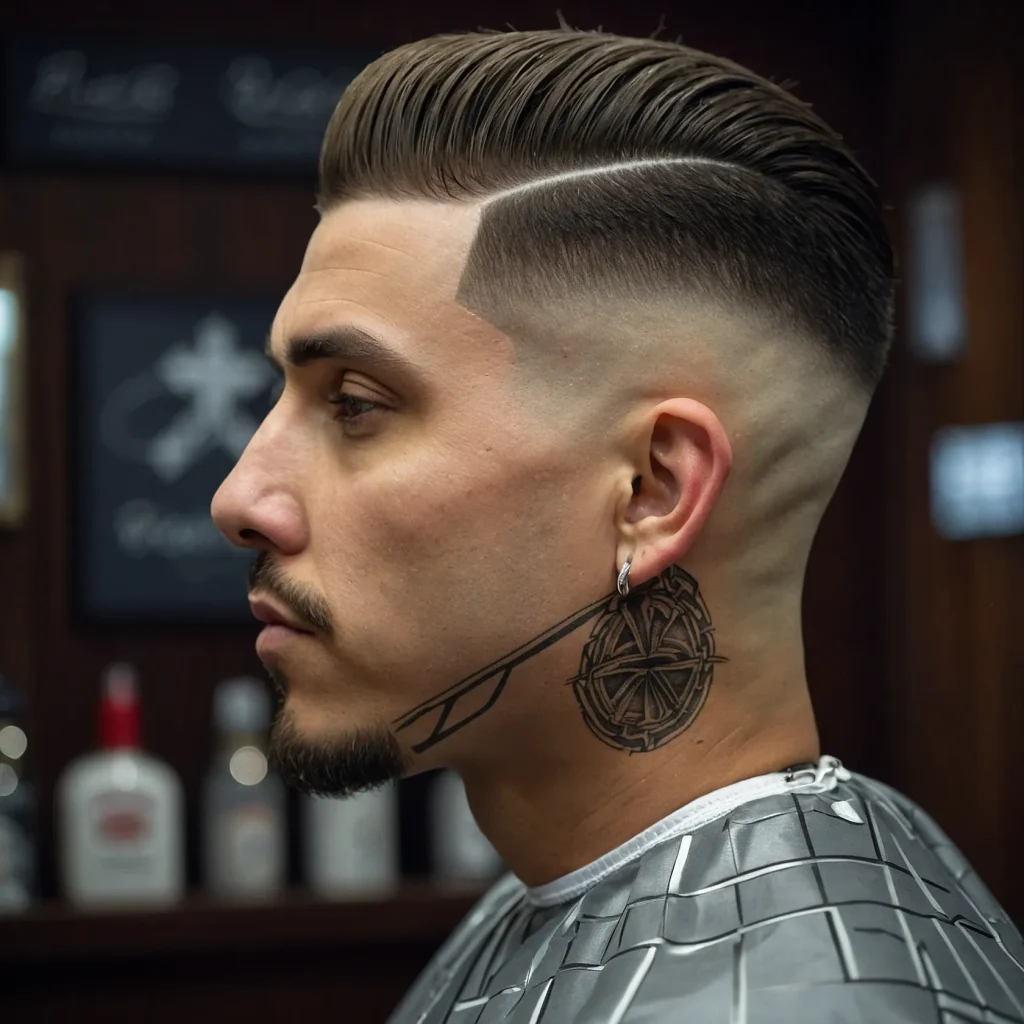 CrossShaved Lines Geometric Designs Etched i 2