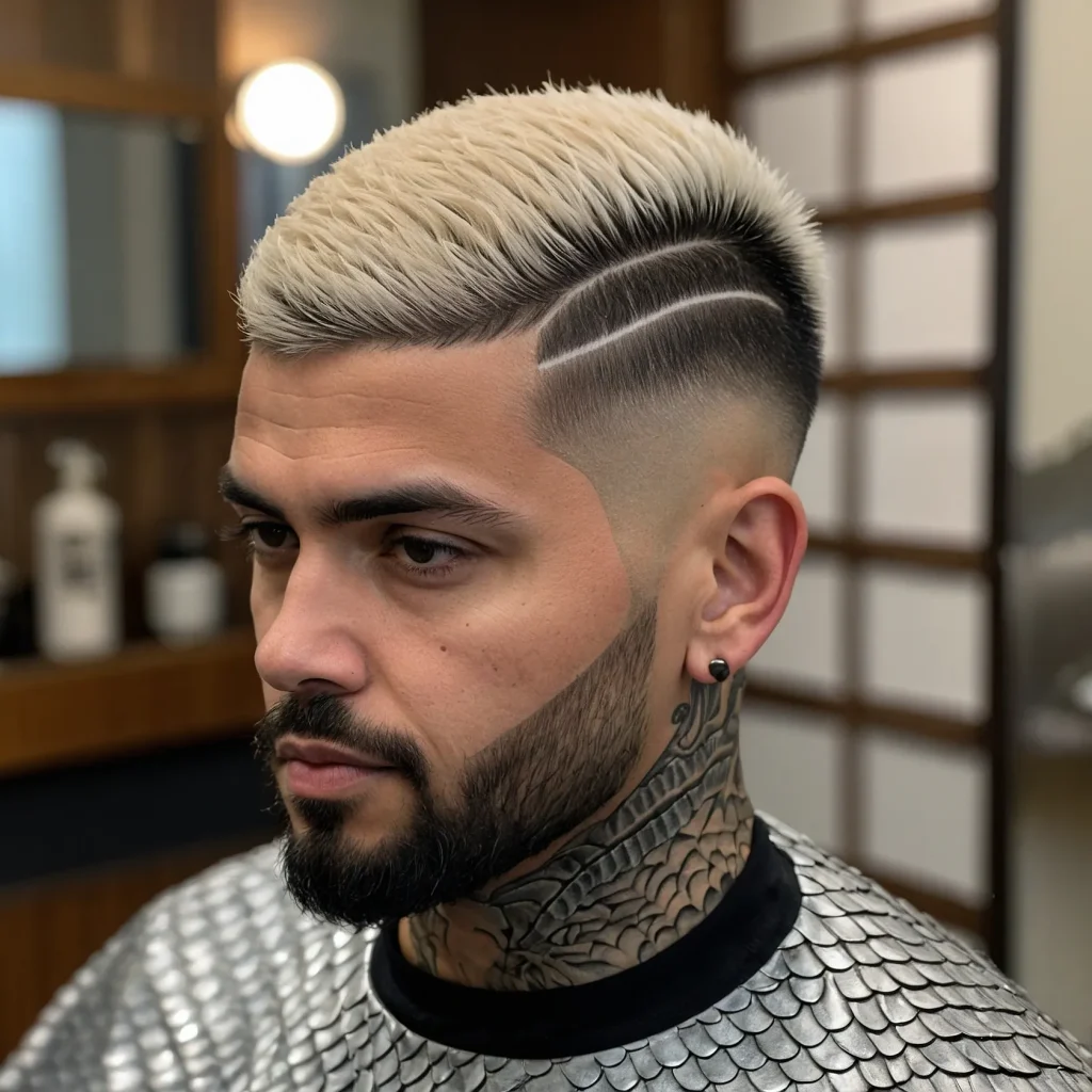 Fade with Animal or Fish Scale Patternsman 2