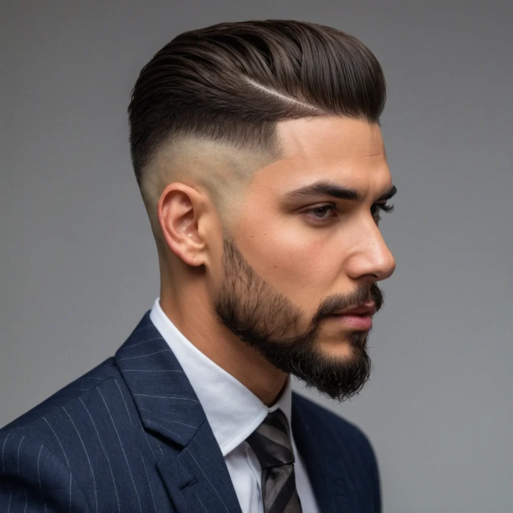 Fade with Chevron or VDesigntaper fade hair 2