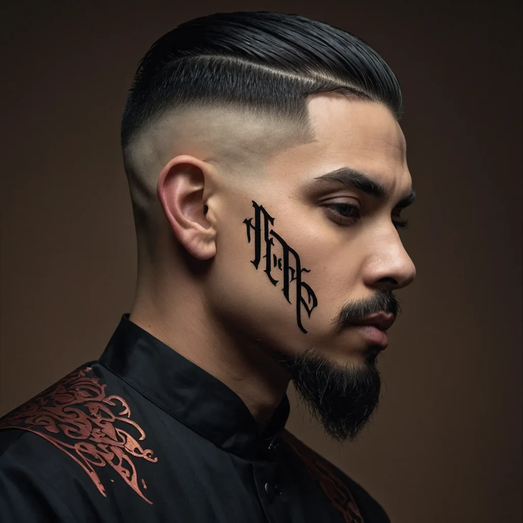 Fade with Gothic Lettering Designman with 2