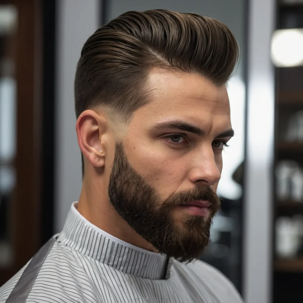 Mid Fade Comb Over