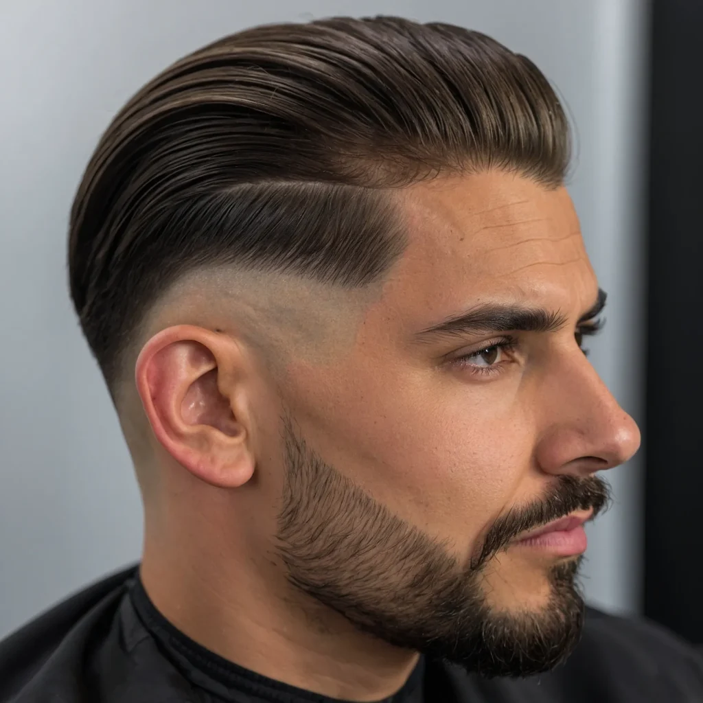 Mid Fade Slick Back
