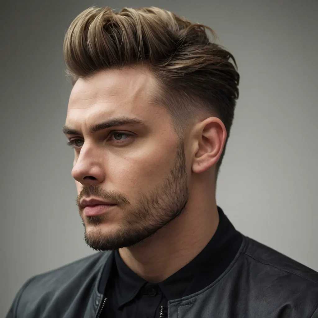 Mid Fade Textured Quiff