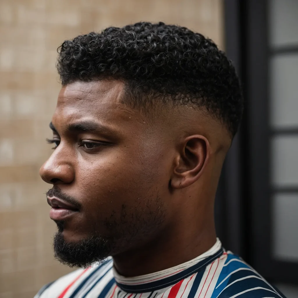 Mid Fadecrisp mid fade on Black man blend 2