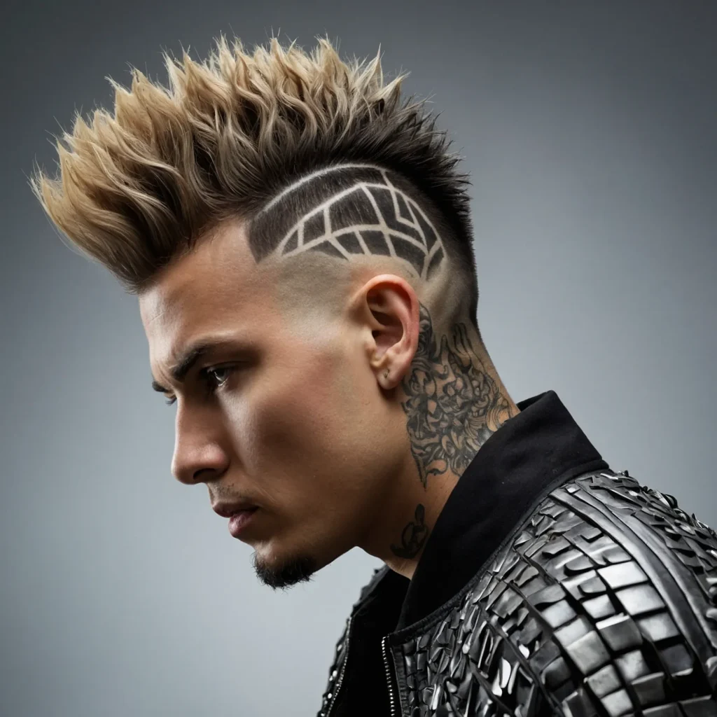 Mohawk with Side Designsmodern mohawk on 2