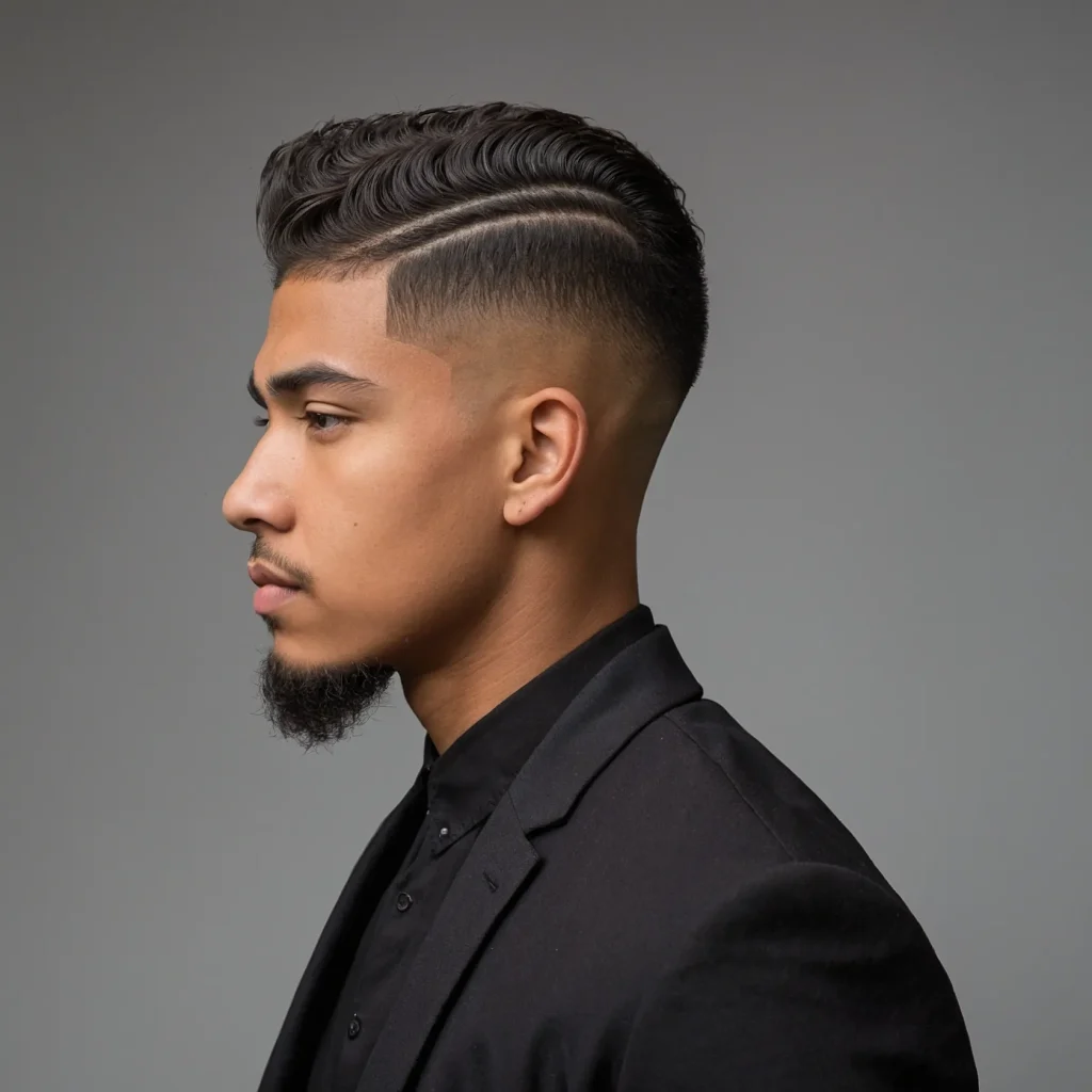 Temple Fade with Natural Topboy with temp 1