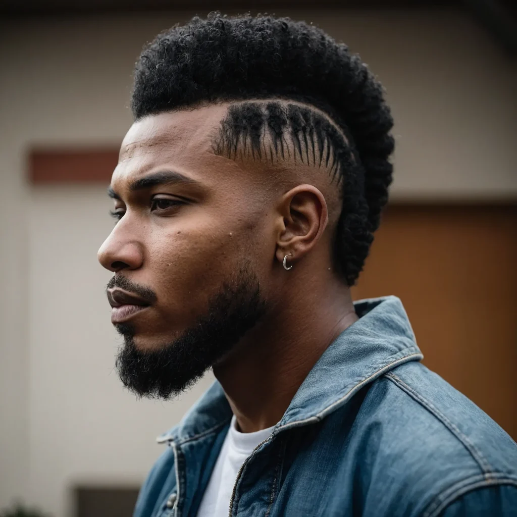 Afro Mullet with Burst FadeAfroshaped mullet 3