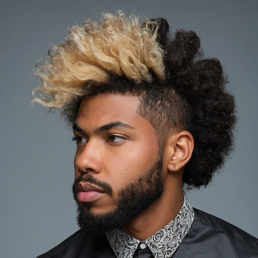Burst Fade BlowoutBlowout style afro with bur 0