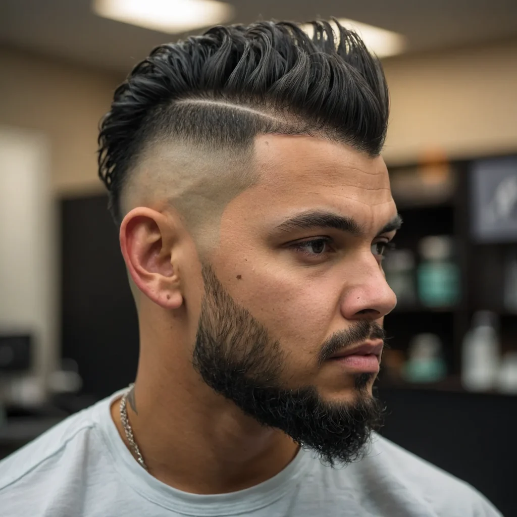 Burst Fade Mohawksharp mohawk styled with b 3