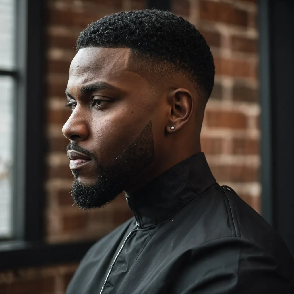 Classic Low Fade with LineUpBlack man with 3