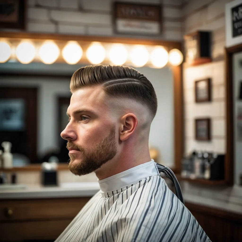 Classic Mid Taper Fadewhite man with cle0