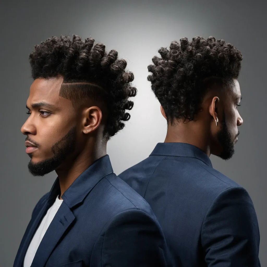Defined Coils with Burst FadeBlack man with t 3