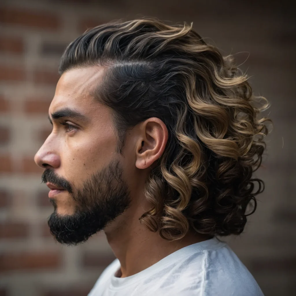 Long Curls with Burst FadeShoulderlength curl 3