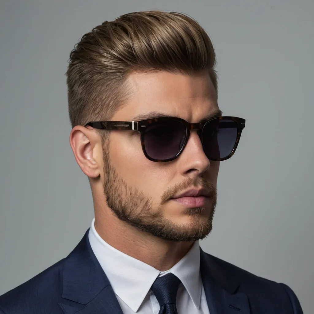 Low Fade with Brushed Forward TopTop brushed 3