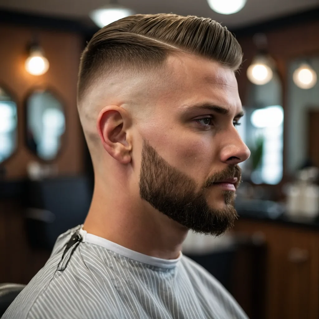 Low Fade with Crew CutCrew cut on top with ti 3