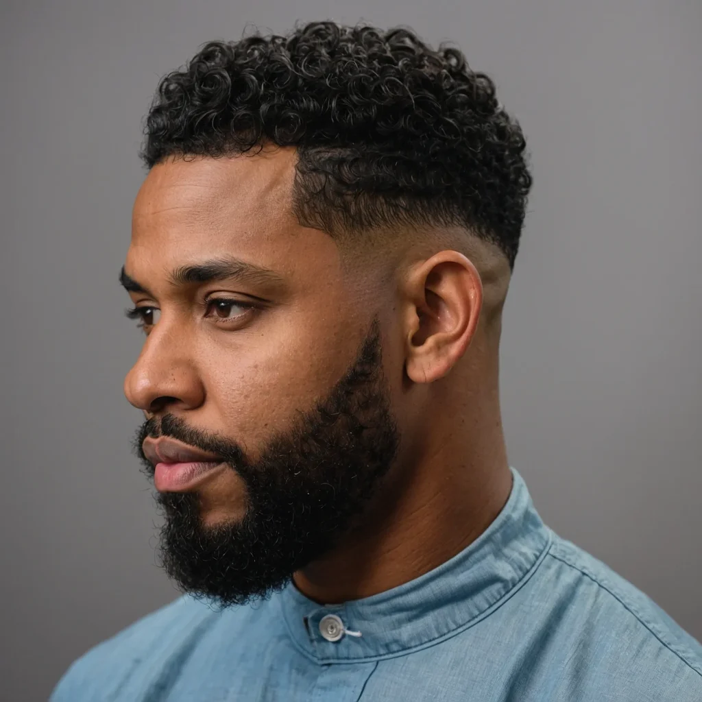 Low Fade with Defined CoilsBlack man with s 3
