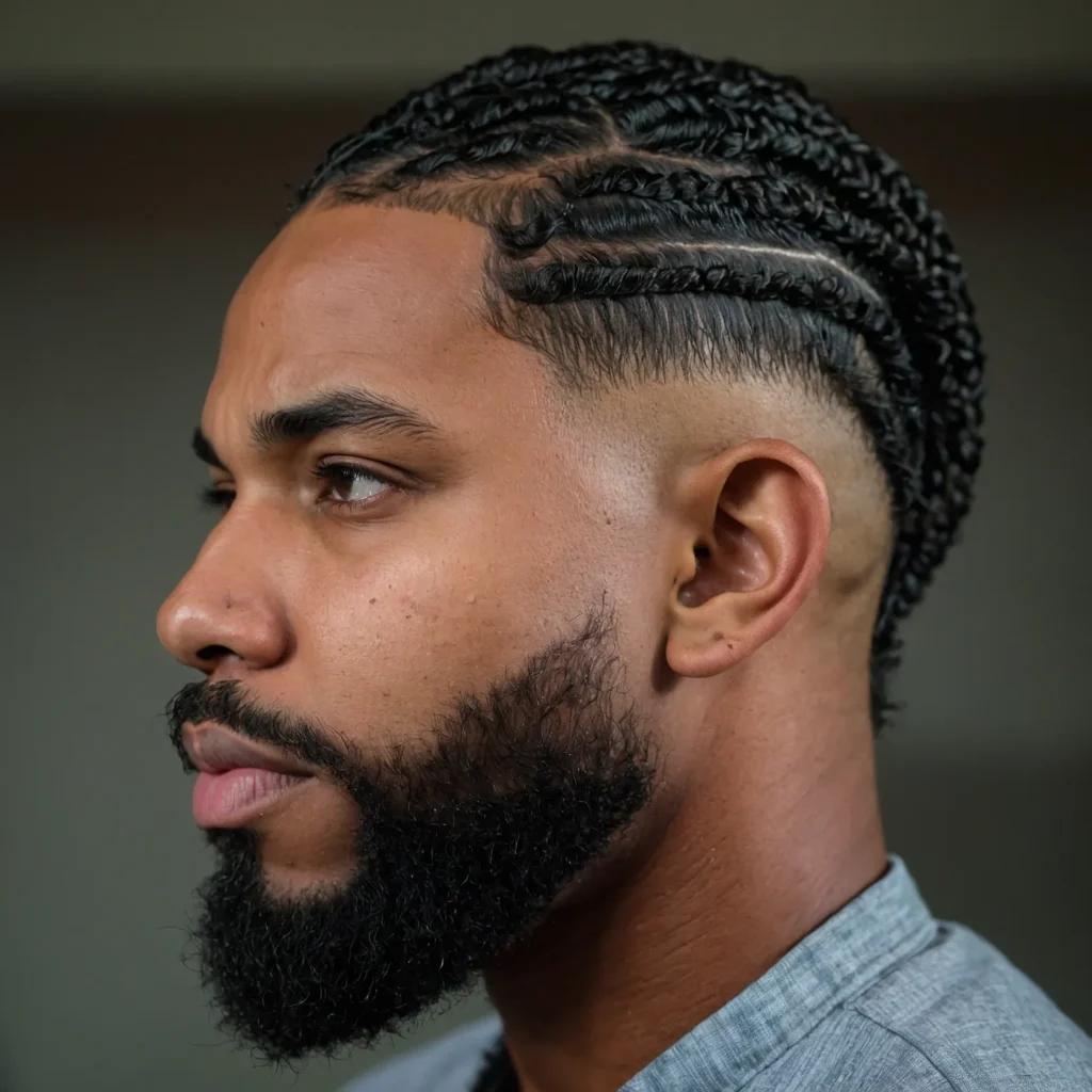 Low Fade with Mini TwistsBlack man wearing 3