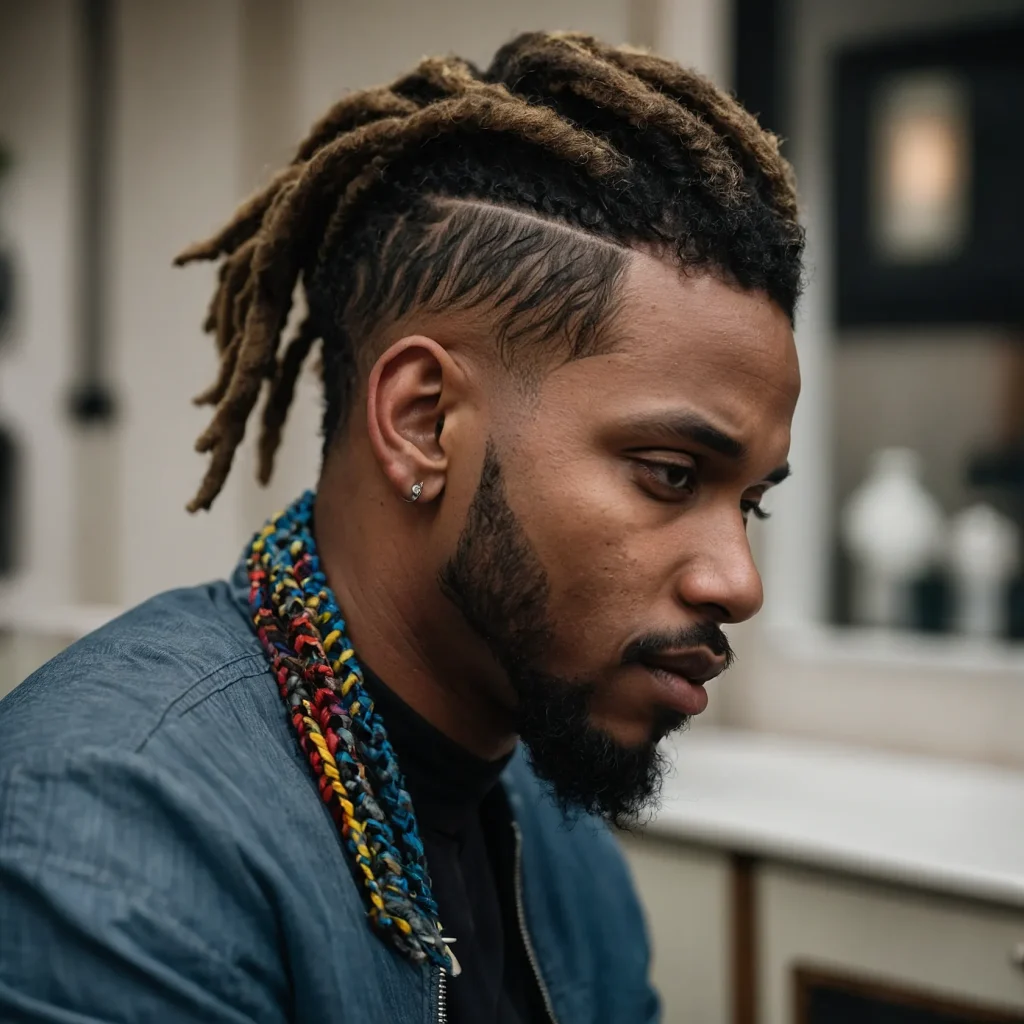 Low Fade with Short DreadsShort dreadlocks re 3