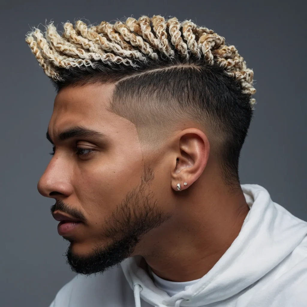 Low Fade with Sponge TwistsWhite man with spo 3