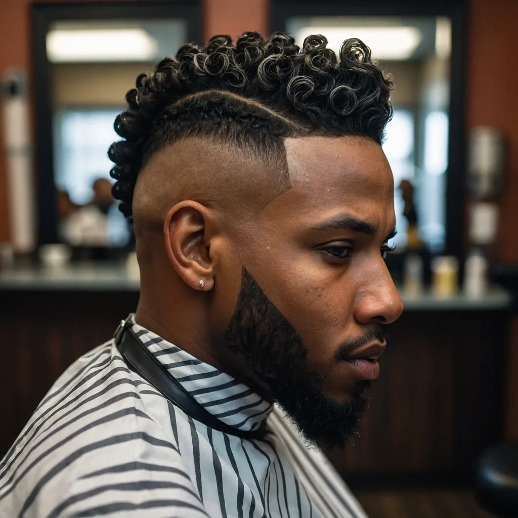 Low Fade with Twisted FrohawkTwists styled up 3