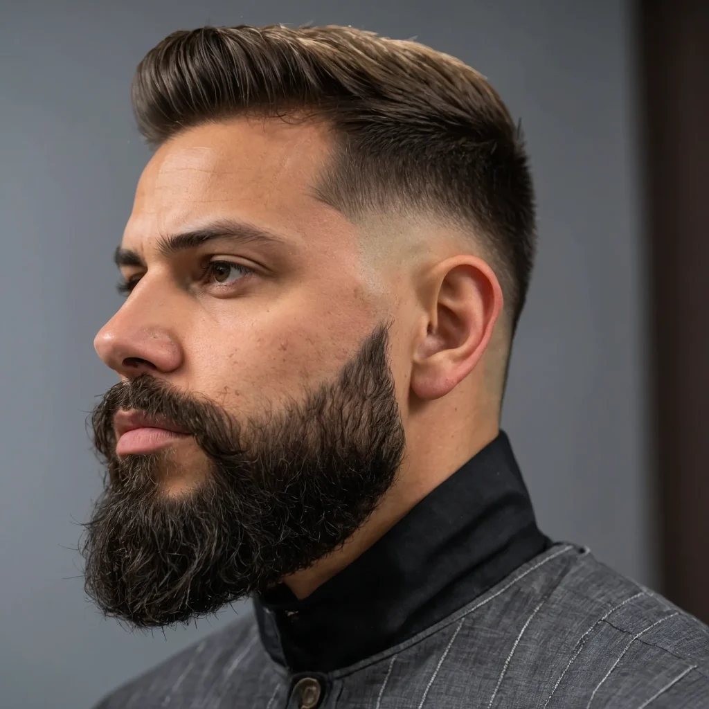 Mid Taper Fade with Beard Blendwellblended 0