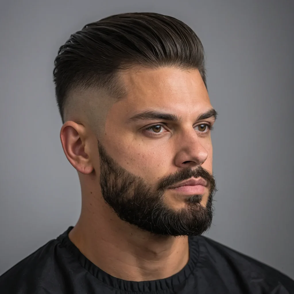 Mid Taper Fade with Brushed Forward StyleFron 3