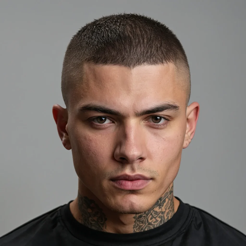 Mid Taper Fade with Buzz Cutbuzzed top comb 0