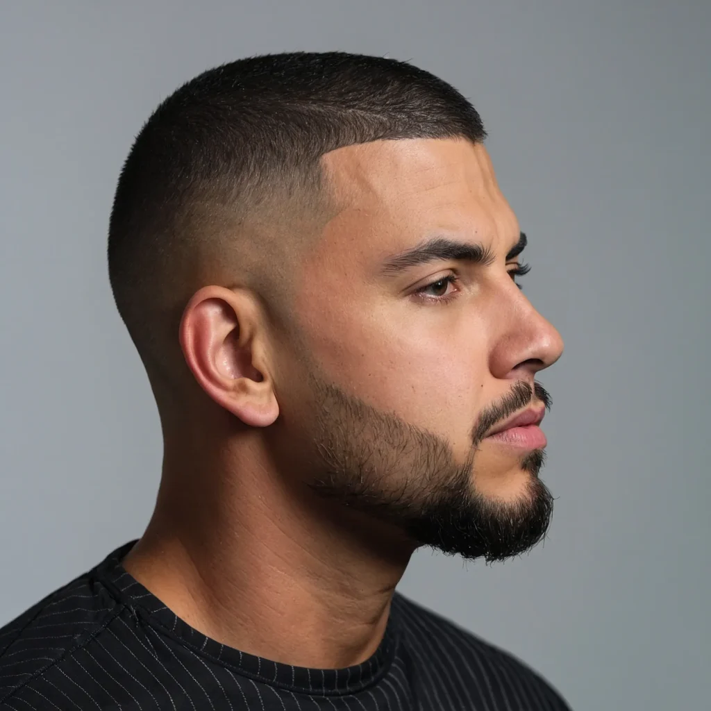 Mid Taper Fade with Buzz Cutbuzzed top comb 3