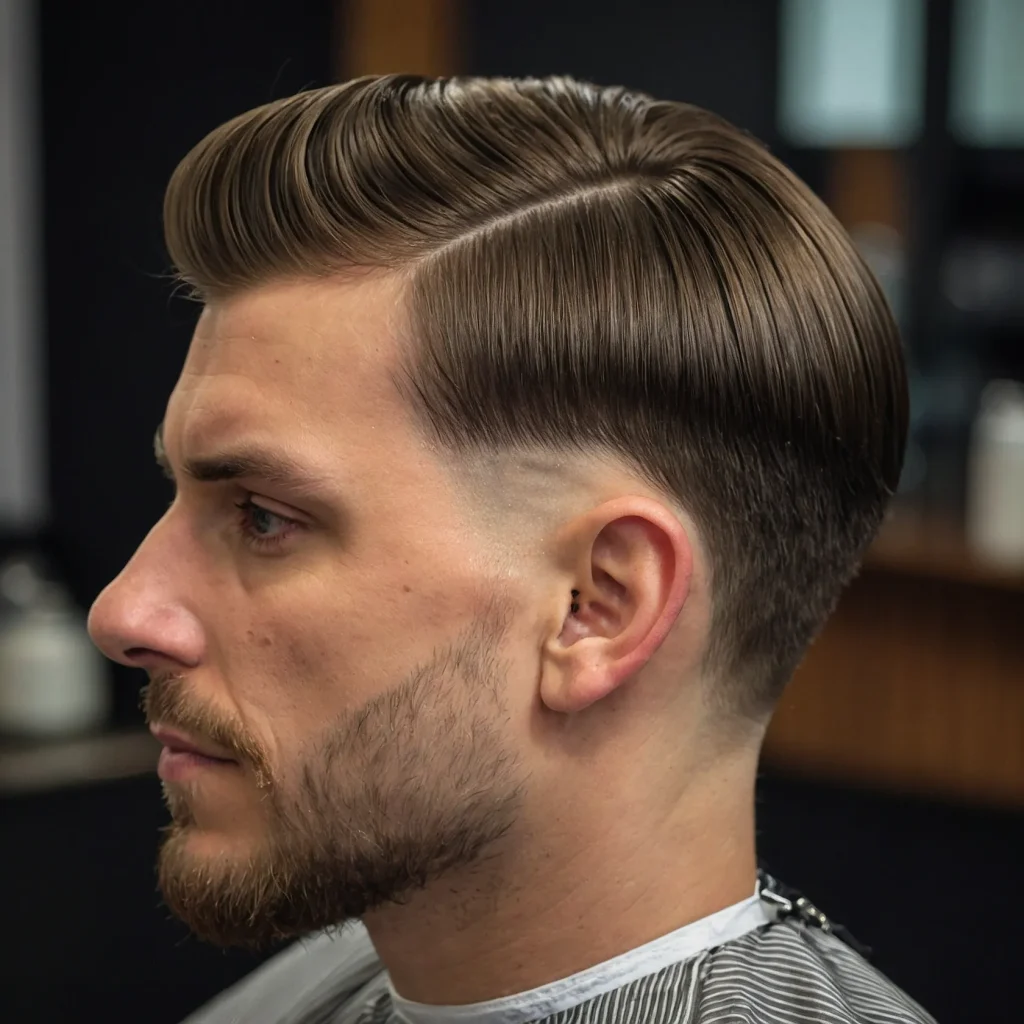 Mid Taper Fade with Comb Overcleancut comb 0