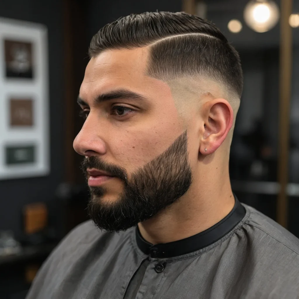 Mid Taper Fade with Drop Shaperounded drop 3