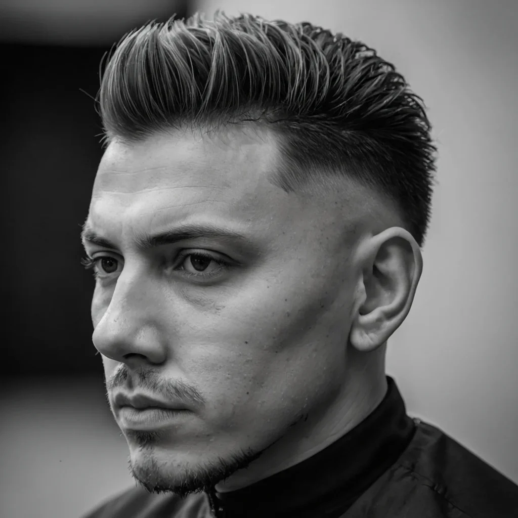 Mid Taper Fade with Faux HawkSpiked faux hawk 0