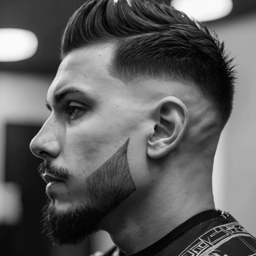 Mid Taper Fade with Faux HawkSpiked faux hawk 3