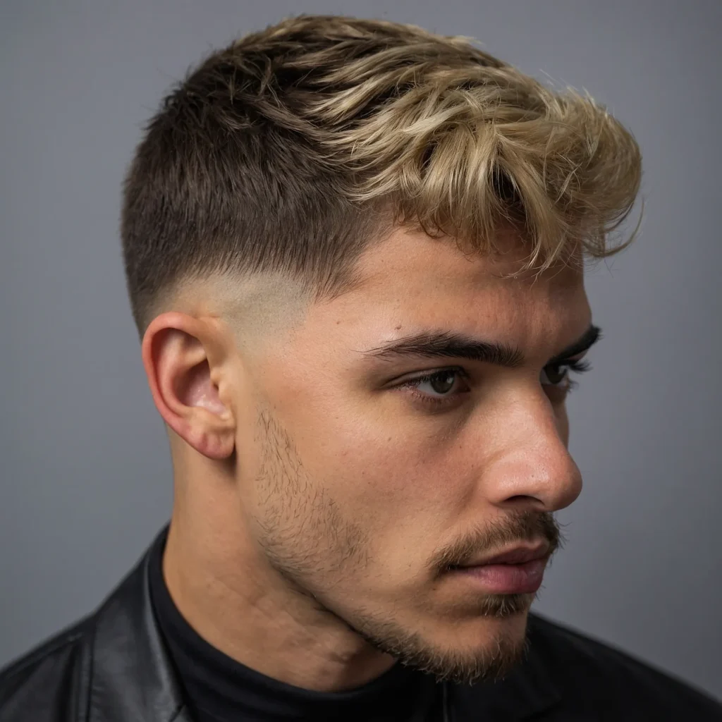 Mid Taper Fade with French Cropneat fringe 0