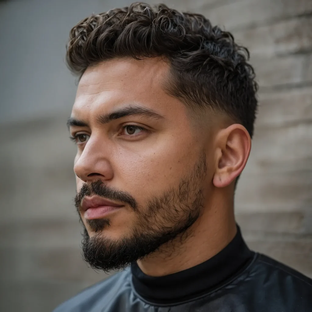 Mid Taper Fade with Natural TextureWavy loose 0
