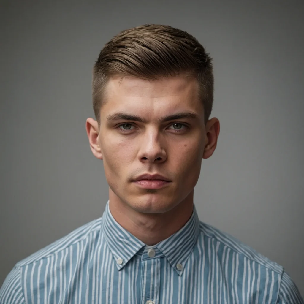 Mid Taper Fade with Short FringeShort front f 0