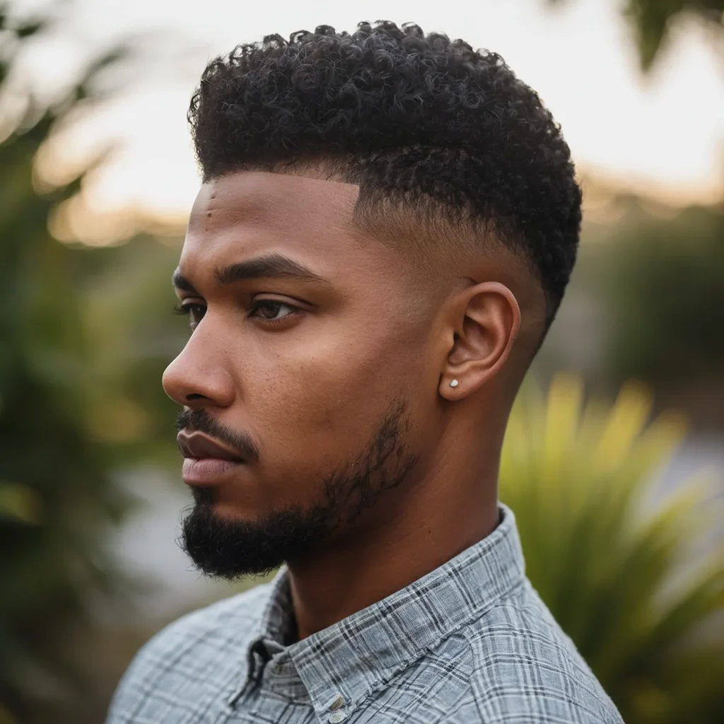 Mid Taper Fade with SideSwept HairNatural hai 0