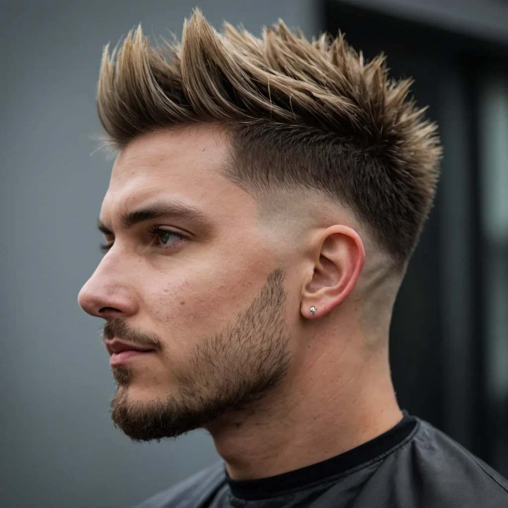 Mid Taper Fade with Spiky Toptextured spiky 0