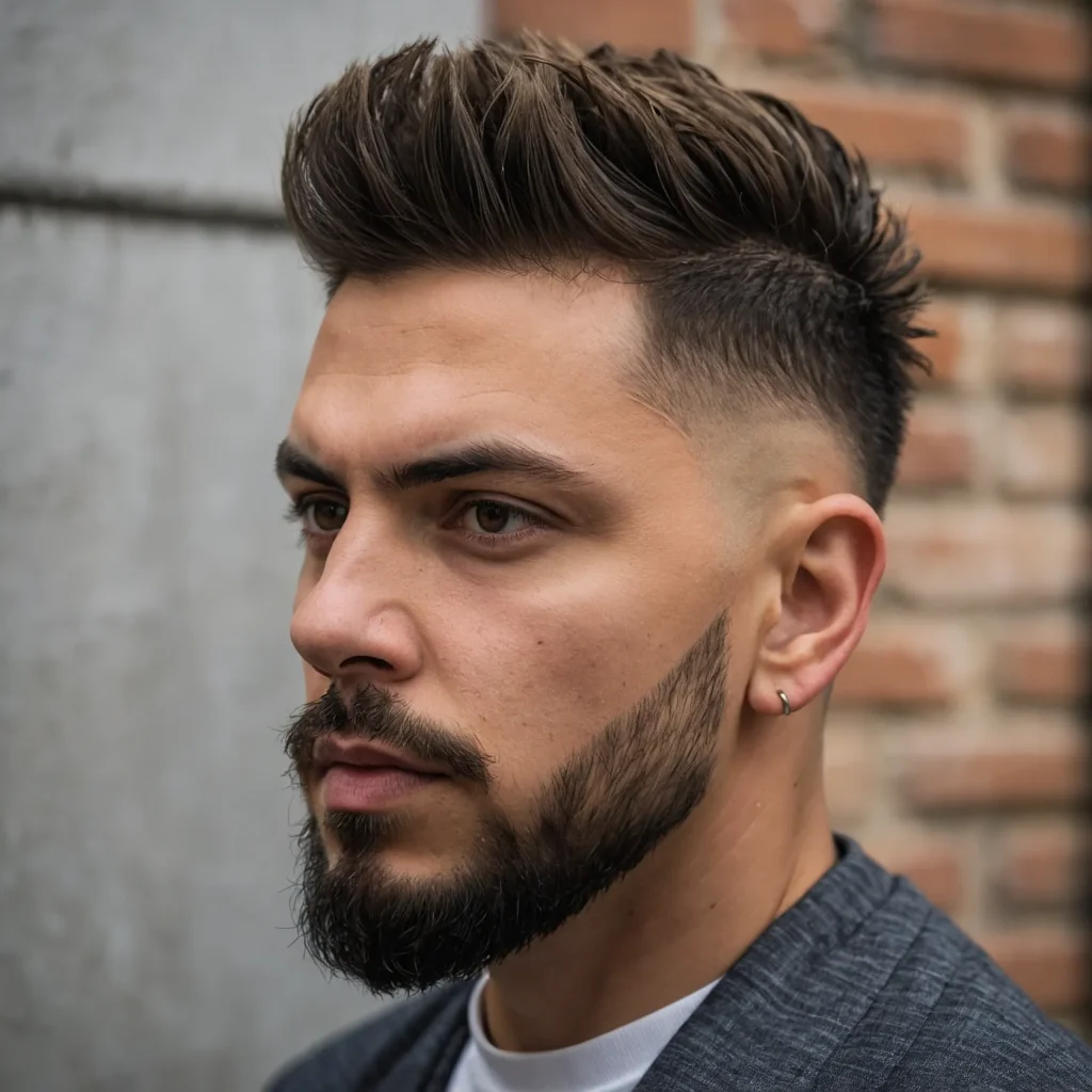 Mid Taper Fade with Spiky Toptextured spiky 3