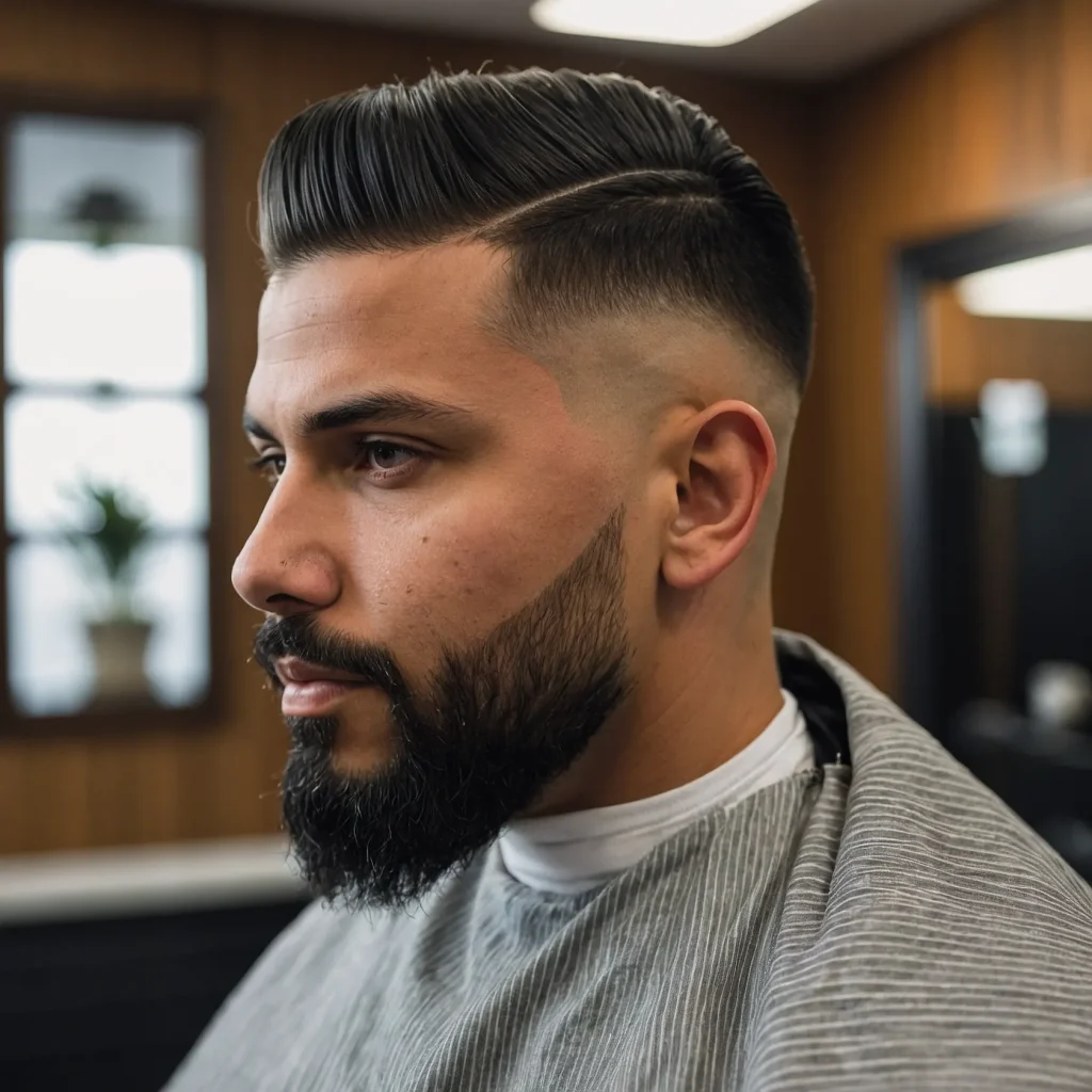 Mid Taper Fade with Straight Hairstraight t 3