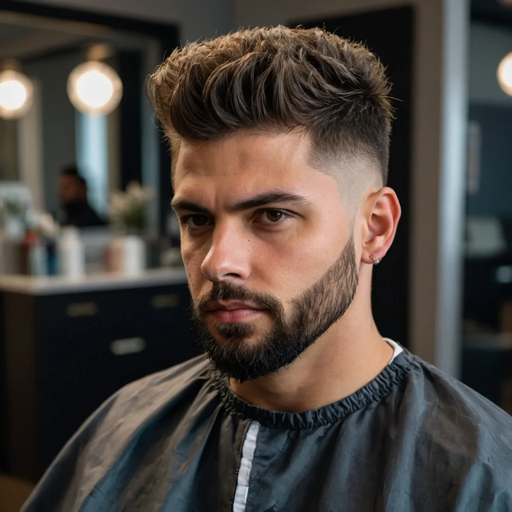 Mid Taper Fade with Textured Mop TopMessy tex 3