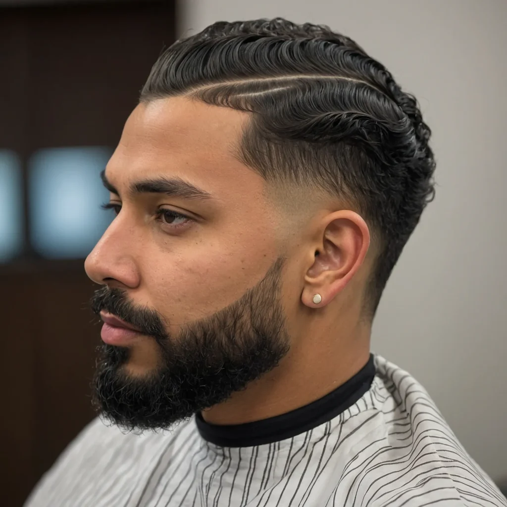 Mid Taper Fade with Wavesman with natural w 3