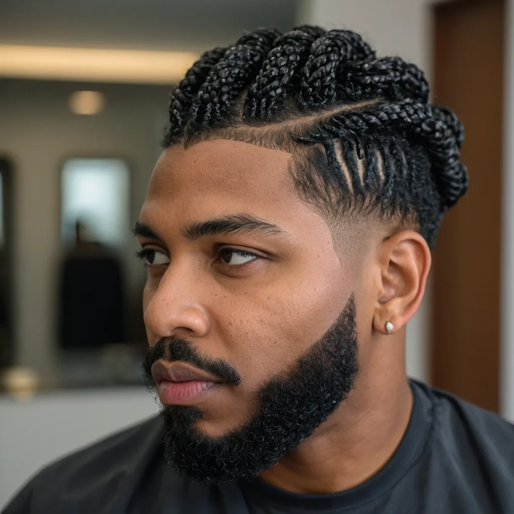 Sponge Twists with Burst FadeBlack man with m 0