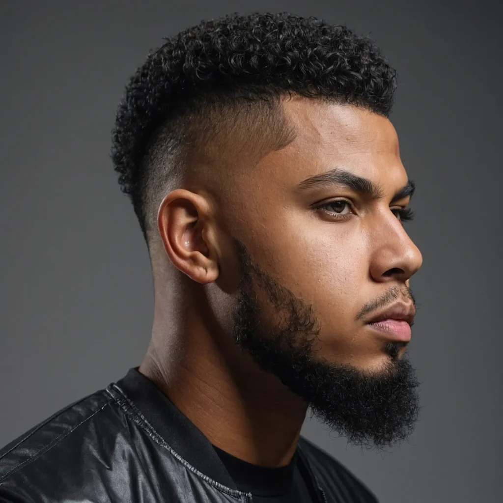 Taper Fade with Afro MulletShort afromullet s