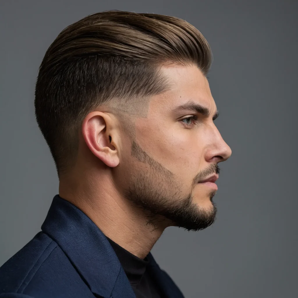 Taper Fade with Blowoutman with blowout