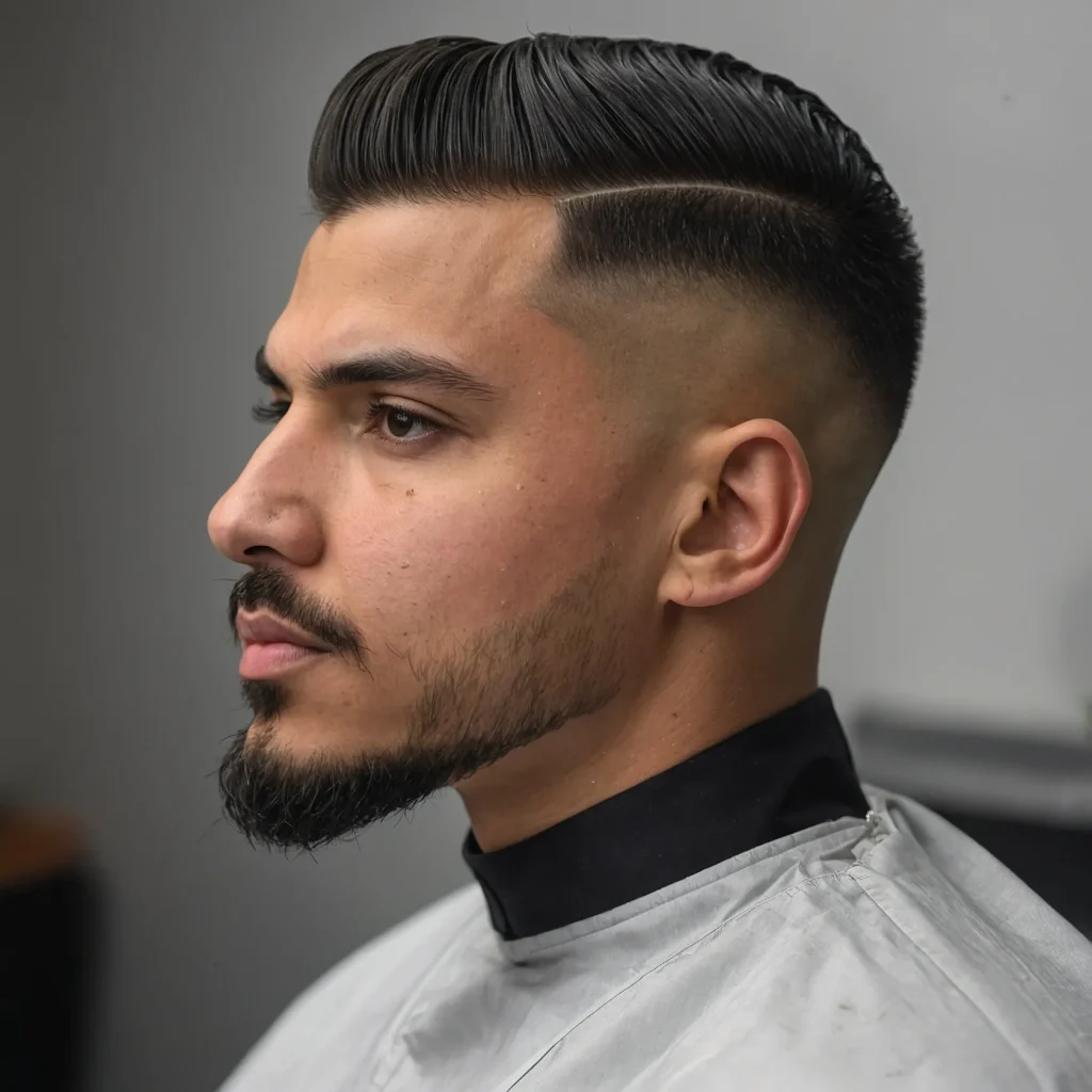 Taper Fade with Brush CutBrushstyle cut on to