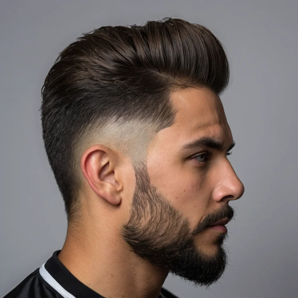 Taper Fade with BrushedUp Topman with brus 0